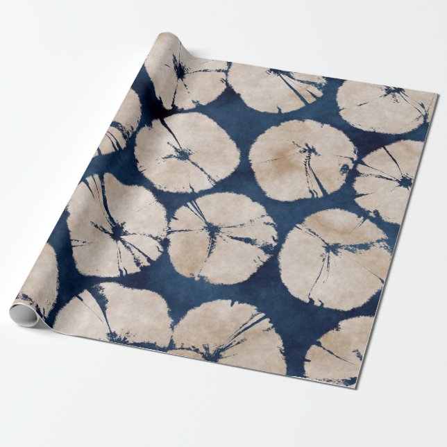 Abstract oriental floral motif. Seamless pattern.p Wrapping Paper (Unrolled)