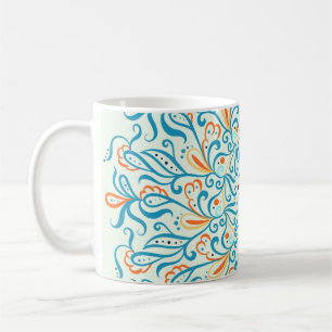 Abstract Ornament Ceramic Tile Pattern Coffee Mug