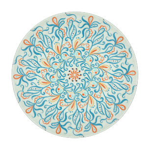 Abstract Ornament Ceramic Tile Pattern Cutting Board
