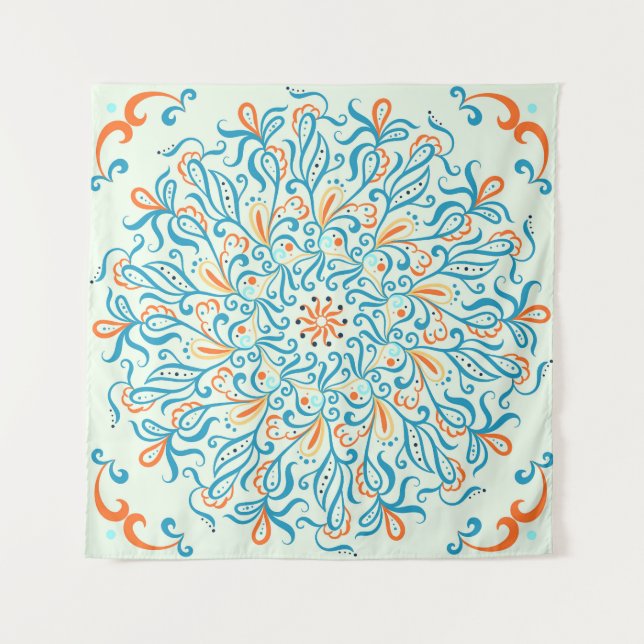 Abstract Ornament Ceramic Tile Pattern Tapestry (Front)