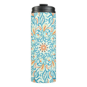 Abstract Ornament Ceramic Tile Pattern Thermal Tumbler