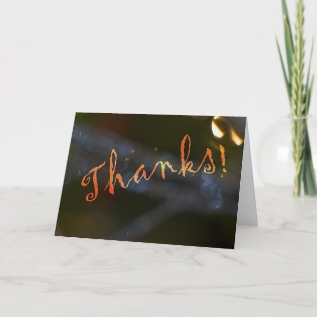 Abstract Ornament Thank You Card (Front)