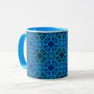 Abstract ornamental decorative decor blue black or mug