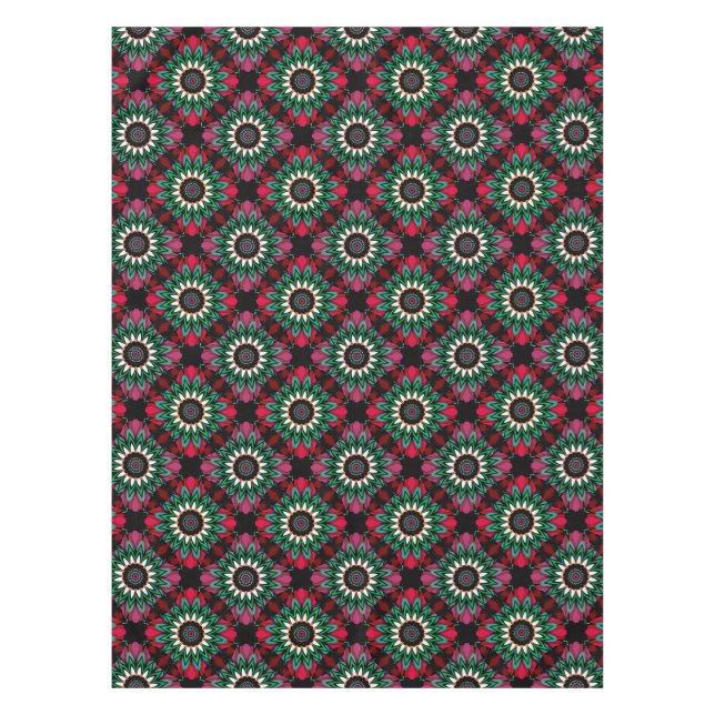 Abstract ornamental geometrical print decoration p tablecloth (Front)