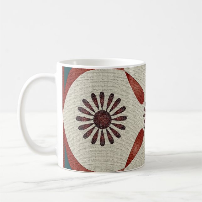 abstract ornamental illustration pattern backgroun coffee mug (Left)