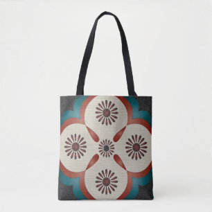 abstract ornamental illustration pattern backgroun tote bag