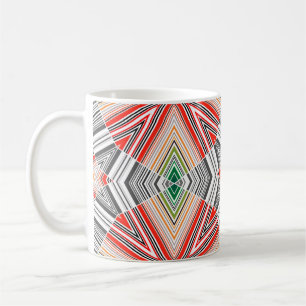 Abstract ornamental lined striped sealmess pattern coffee mug