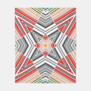 Abstract ornamental lined striped sealmess pattern fleece blanket