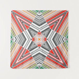 Abstract ornamental lined striped sealmess pattern tapestry