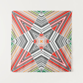 Abstract ornamental lined striped sealmess pattern tapestry