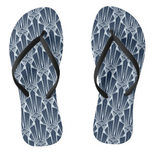 Abstract ornamental modern decor jewellery art dec flip flops