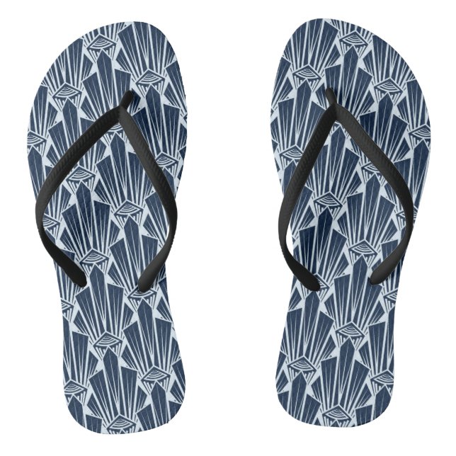 Abstract ornamental modern decor jewellery art dec flip flops (Footbed)