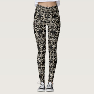 Abstract ornamental modern decor jewellery art dec leggings