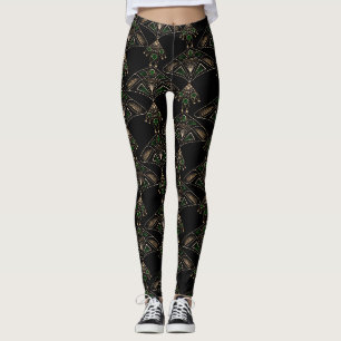 Abstract ornamental modern decor jewellery art dec leggings