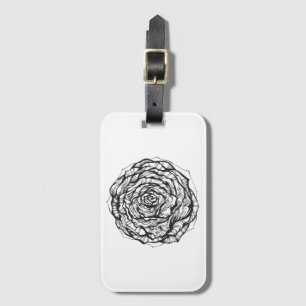 Abstract Ornamental Rose Luggage Tag