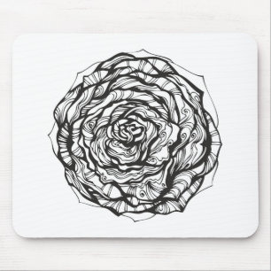 Abstract Ornamental Rose Mouse Mat