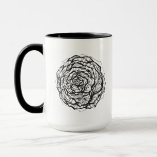 Abstract Ornamental Rose Mug