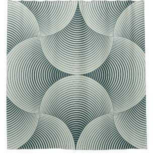 Abstract ornate geometric petals grid background. shower curtain