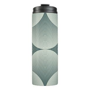 Abstract ornate geometric petals grid background. thermal tumbler
