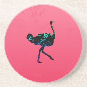 Abstract Ostrich Coaster