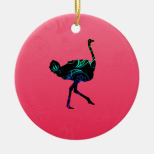 Abstract Ostrich Ornament