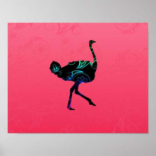 Abstract Ostrich  Poster (Front)