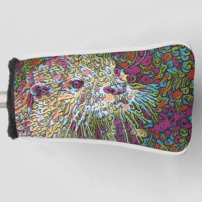 Abstract Otter Golf Head Cover (Front)