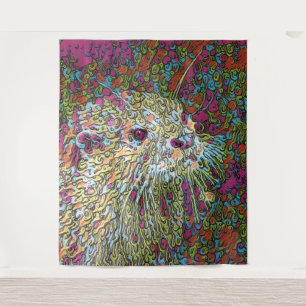 Abstract Otter Tapestry