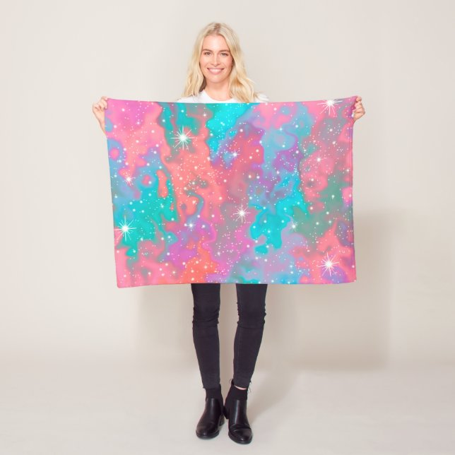 Abstract Outer Space Artwork | Fleece Blanket (In Situ)