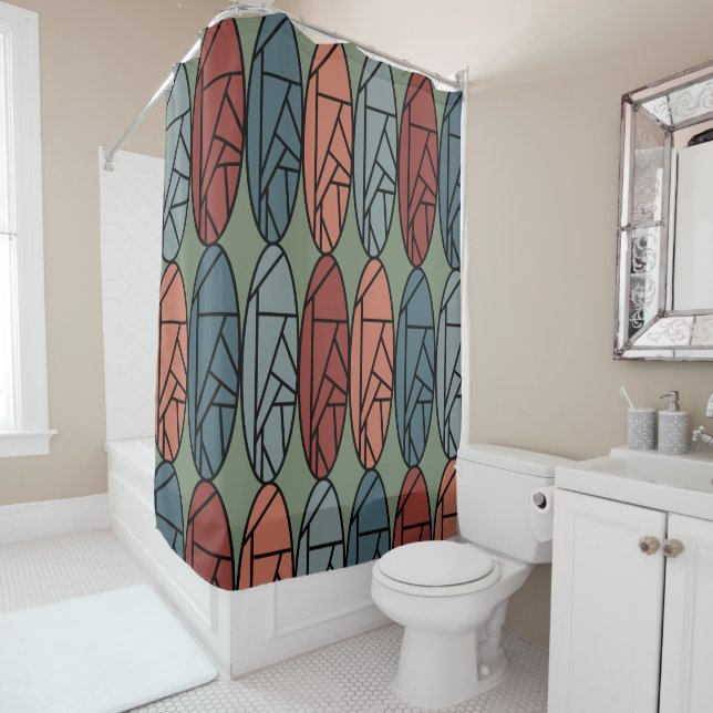 Abstract Ovals  Shower Curtain (In Situ)