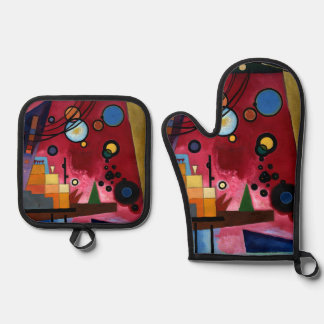 Abstract oven mitt & pot holder set