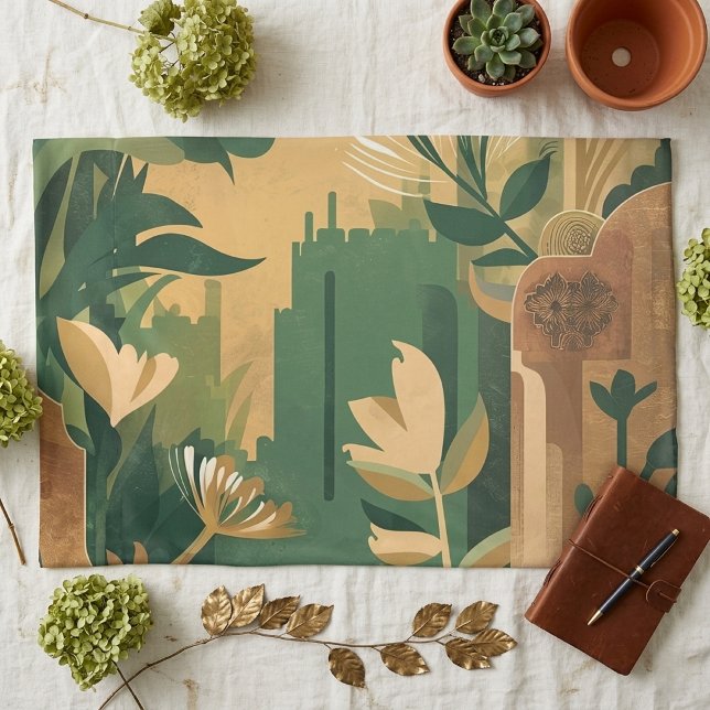Abstract Overgrown Garden: Botanical  Pillowcase (Creator Uploaded)