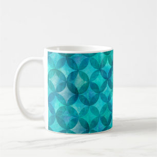 Abstract overlapping circles seamless pattern. Wat Coffee Mug