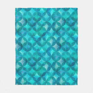 Abstract overlapping circles seamless pattern. Wat Fleece Blanket