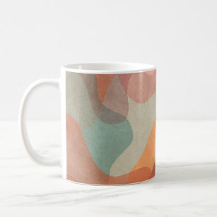 Abstract Overlapping Pastel Blobs Background Coffee Mug