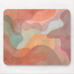 Abstract Overlapping Pastel Blobs Background Mouse Mat