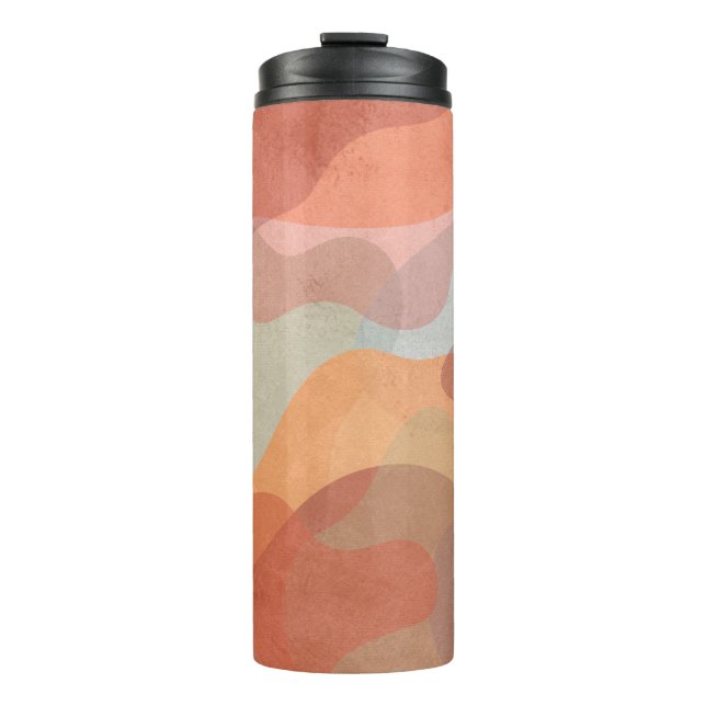 Abstract Overlapping Pastel Blobs Background Thermal Tumbler (Front)