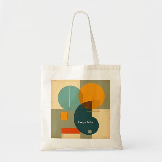 Abstract Overlapping Shapes Art Composition Tote Bag (Front)