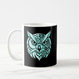 Abstract Owl Identity – Symbolic Observer Modern Coffee Mug