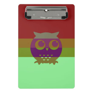 Abstract Owl Mini Clipboard