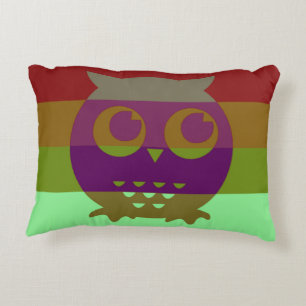 Abstract Owl Pillow