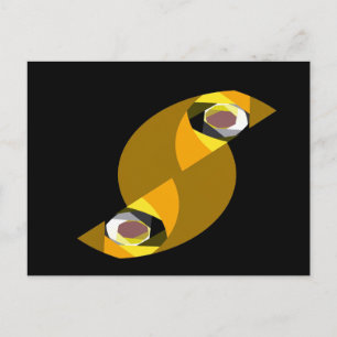 ABSTRACT OWL POSTCARD