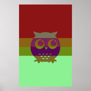 Abstract Owl Poster