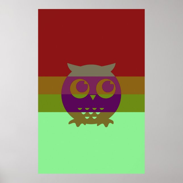 Abstract Owl Poster (Front)