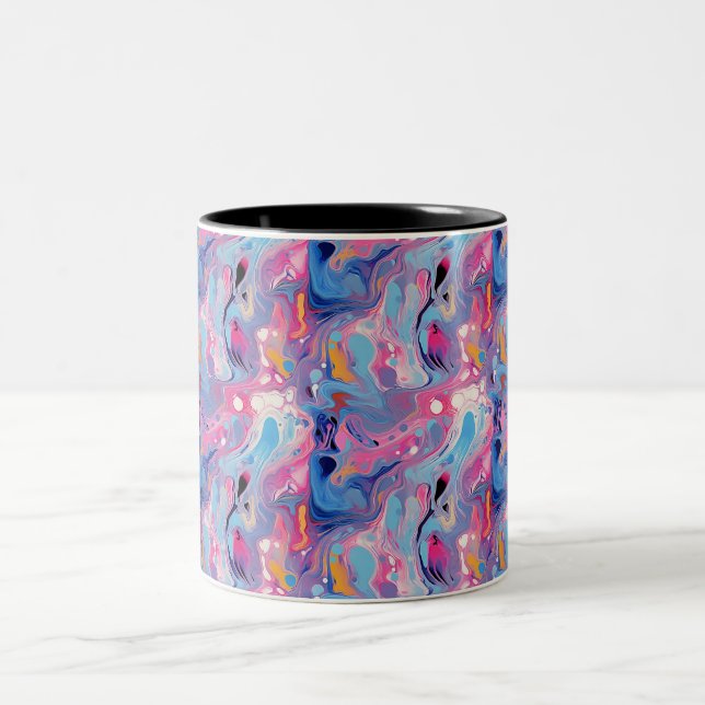 Abstract Paint 03 Two-Tone Coffee Mug (Center)