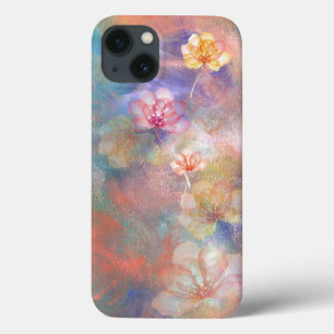Abstract Paint and Flowers iPhone 13 Case