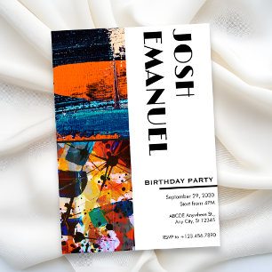 Abstract paint artistic invitation