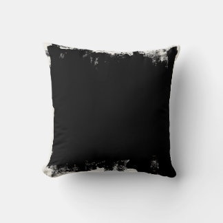 Abstract Paint Blotch Black And White  Cushion