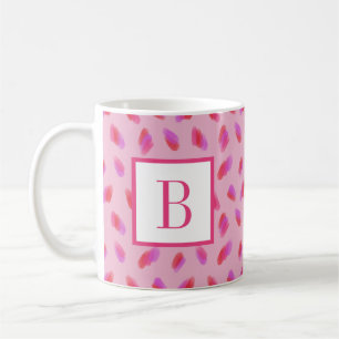 Abstract Paint Brush Stroke Pink Red Purple Coffee Mug