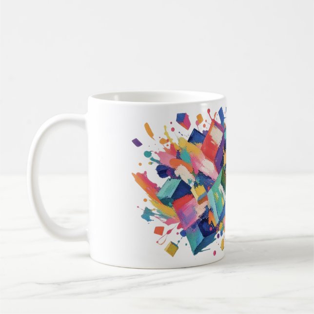 Abstract Paint Collision Coffee Mug (Left)